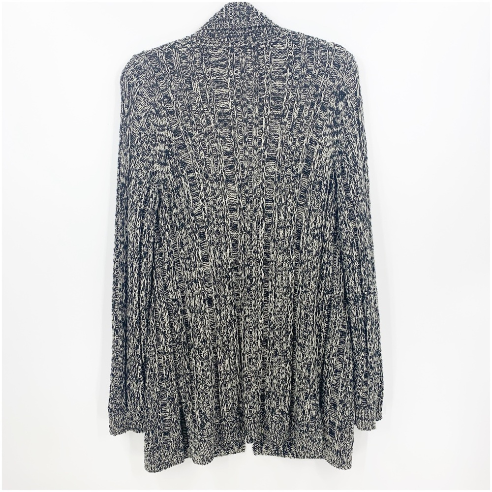 Anthropologie Tehama Marled Black & White Open Front Long Cardigan Sz M - Picture 4 of 14